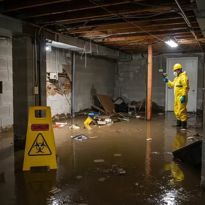 Flooded Basement Electrical Hazard in Newport, ME Property